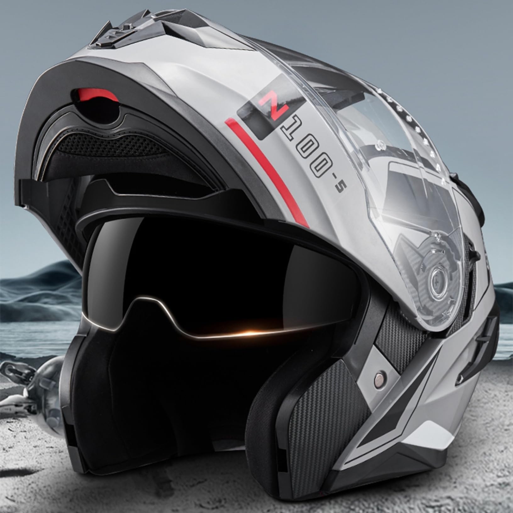 Amazon.co.jp: ヘルメット フルフェイス バイク かっこいい ダブル